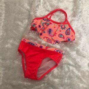 Healthtex 2 pieces floral Print bathing Suits 2T